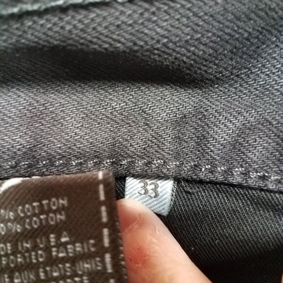 7 For All Mankind Jeans Black Mens 33 Paxtyn Distressed Denim AT139621AP - Picture 10 of 12